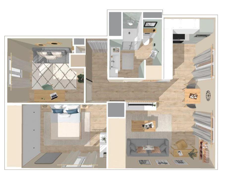 Appartement 2 Queenbed Parking Clim Wifi Aix-en-Provence Exterior foto